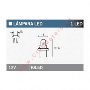 Caja de 10 lámparas 1LED B8.5D