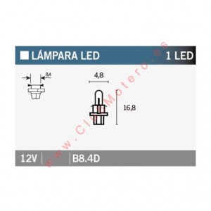 Caja de 10 lámparas 1LED B8.4D