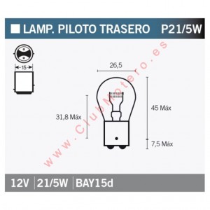 Caja de 10 lámparas BILUX...