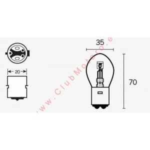 Caja de 10 lámparas BILUX...
