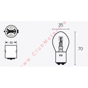 Caja de 10 lámparas BILUX...