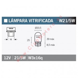 Caja de 10 lámparas OSRAM 7515