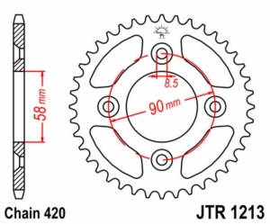Corona JT SPROCKETS acero...