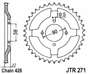 Corona JT SPROCKETS acero...