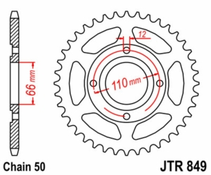 Corona JT SPROCKETS acero...