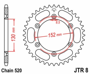 Corona JT SPROCKETS acero...