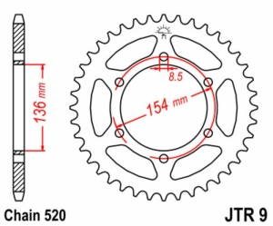 Corona JT SPROCKETS acero...