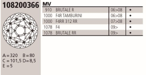 Disco BREMBO Genuine  MV...
