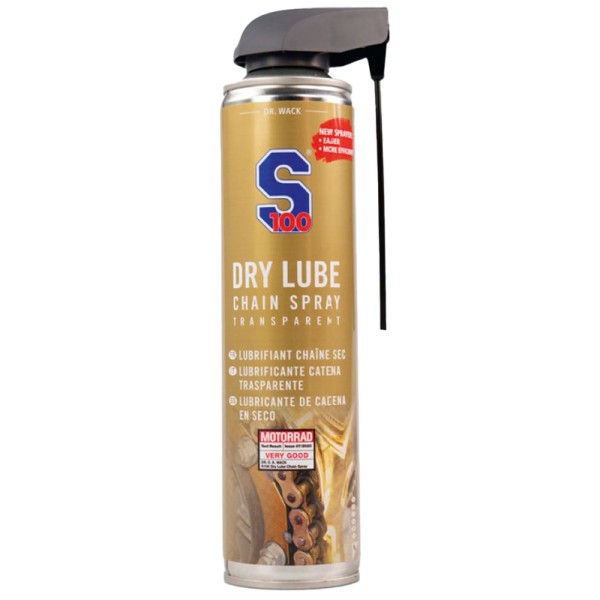 LUBRICANTE CADENA S100 DRY LUBE (400 ML) CON DOBLE DOSIFICADOR