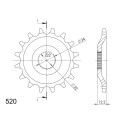 Piñón Supersprox Aprilia 520 x 16