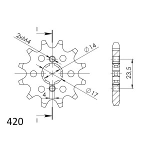 Piñón Supersprox Derbi 420 x 11