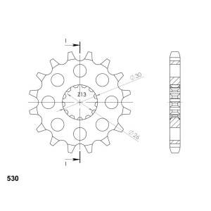 Piñón Supersprox Triumph 530 x 19