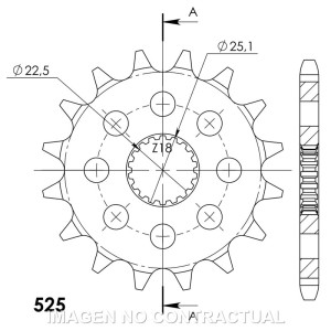 Piñón Supersprox Triumph 525 x 16