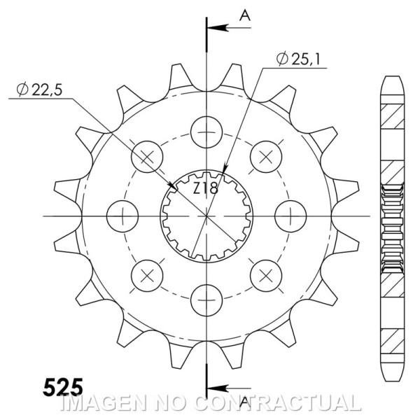 Piñón Supersprox Triumph 525 x 16