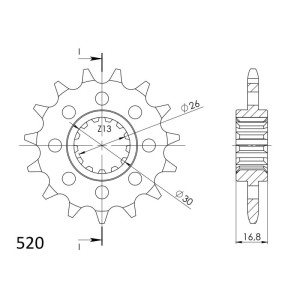 Piñón Supersprox Honda 520 x 15