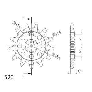 Piñon Supersprox Honda 520 x 13
