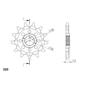 Piñón Supersprox Honda 520 x 13