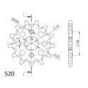 Piñón Supersprox Honda 520 x 13