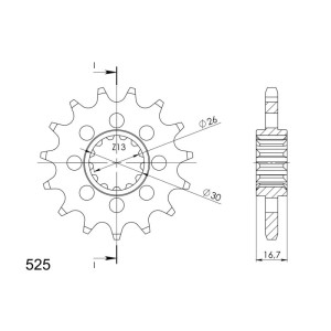 Piñón Supersprox Honda 525 x 15