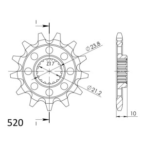 Piñón Supersprox Suzuki 520 x 13.