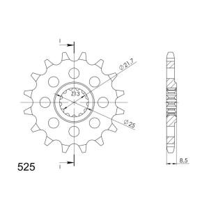 Piñón Supersprox Kawasaki 525 x 16