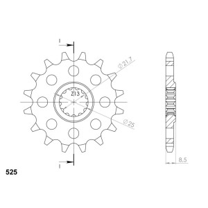 Piñón Supersprox Kawasaki 525 x 17