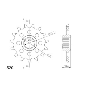 Piñón con Goma Supersprox Kawasaki 520 x 15