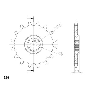 Piñón Supersprox Kawasaki 520 x 14