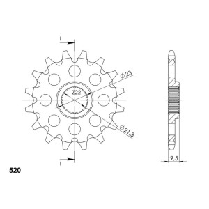 Piñón Supersprox Yamaha 520 x 15