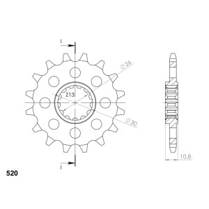 Piñón Supersprox Yamaha 520 x 16