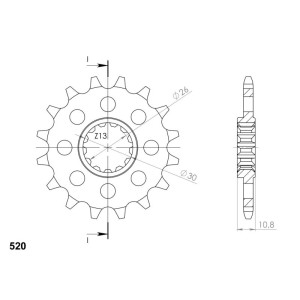 Piñón Supersprox Yamaha 520 x 17