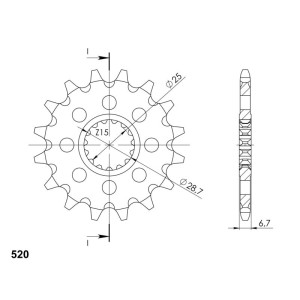 Piñón Supersprox Yamaha 520 x 14