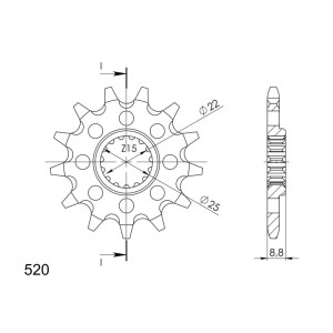 Piñón Supersprox KTM 520 x 13