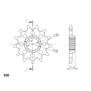 Piñón Supersprox KTM 520 x 17