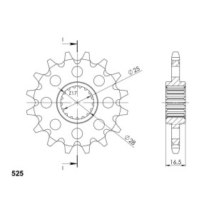 Piñón Supersprox KTM 525 x 16