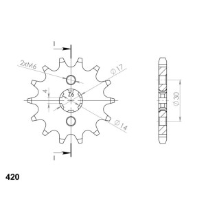 Piñón Supersprox Honda 420 x 14