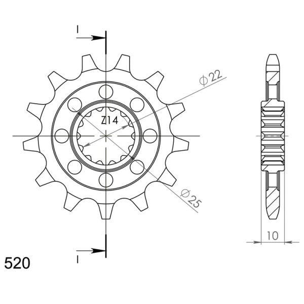 Piñón Supersprox MV Agusta 520 x 13