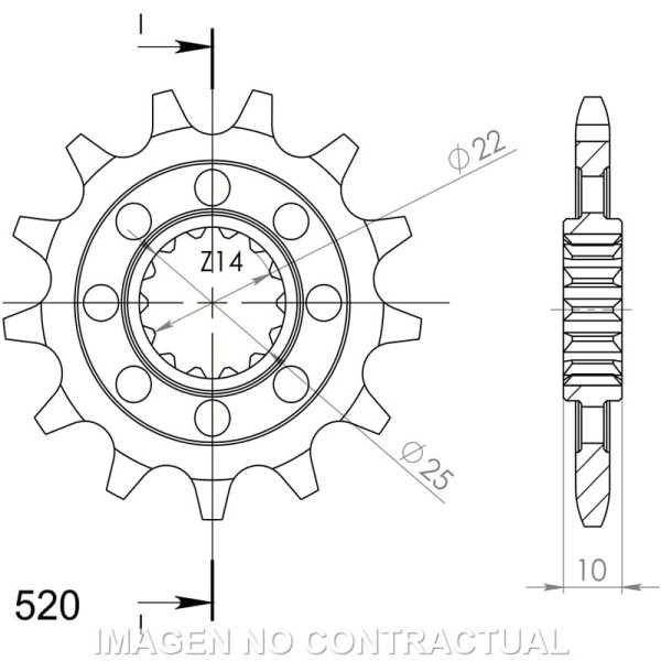 Piñón Supersprox MV Agusta 520 x 14