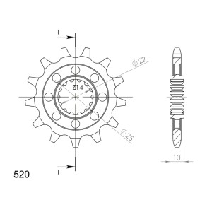 Piñón Supersprox MV Agusta 520 x 14