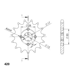 Piñón Supersprox Honda 420 x 14