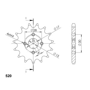 Piñón Supersprox Kawasaki - Suzuki 420 x 15
