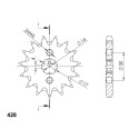 Piñón Supersprox Kawasaki 428 x 14