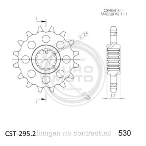 Piñón Supersprox Honda 530 x 14