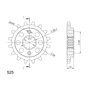 Piñón Supersprox Honda 525 x 15