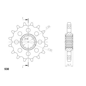 Piñón Supersprox Honda 530 x 15