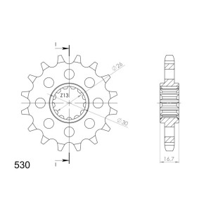 Piñón Supersprox Honda 530 x 16