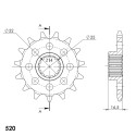 Piñón Supersprox Ducati 520 x 15