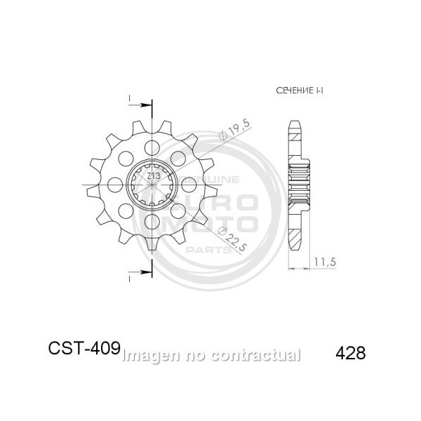 Piñón Supersprox Suzuki 428 x 14