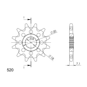 Piñón Supersprox Suzuki 520 x 12