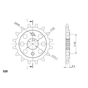 Piñón Supersprox Kawasaki 520 x 15